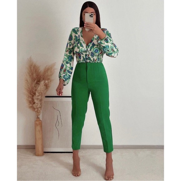 Zara Green Pants - Picture 3 of 11